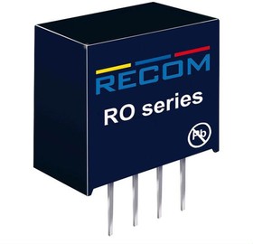 Фото 1/3 RO-3.324S, Isolated DC/DC Converters - Through Hole 1W DC/DC 1kV UNREG 3.3Vin 24Vout