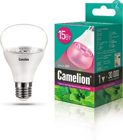 Фото 1/2 Camelion LED15-PL/BIO/E27 (Эл.лампа светодиодная для растений 15Вт 220В)
