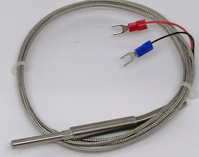Фото 1/2 TD-R(K) 4.8 х 30мм х 1.5м датчик температуры с кабелем, исполнение R, спай CA (K), рабочая часть: диаметр 4,8мм, длина 30мм, длина кабеля 1.