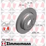 Диск тормозной задний с покрытием COAT Z ZIMMERMANN 150.2902.20