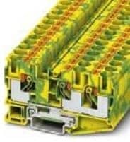 Фото 1/4 Protective conductor terminal, push-in connection, 0.5-16 mm², 3 pole, 8 kV, yellow/green, 3208745