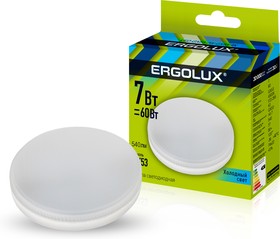 Ergolux LED-GX53-7W-GX53-4K (Эл.лампа светодиодная 7Вт GX53 4500К 180-240В)