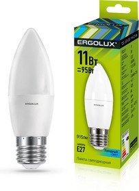 Ergolux LED-C35-11W-E27-4K (Эл.лампа светодиодная Свеча 11Вт E27 4500K 180-240В)