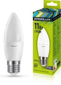 Ergolux LED-C35-11W-E27-6K (Эл.лампа светодиодная Свеча 11Вт E27 6500K 180-240В)
