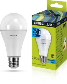 Ergolux LED-A65-25W-E27-4K (Эл.лампа светодиодная ЛОН 25Вт E27 4500K 180-240В)