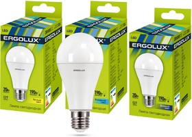 Ergolux LED-A65-20W-E27-4K (Эл.лампа светодиодная ЛОН 20Вт E27 4500K 180-240В)