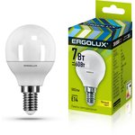 Ergolux LED-G45-7W-E14-3K (Эл.лампа светодиодная Шар 7Вт E14 3000K 172-265В)
