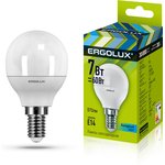 Ergolux LED-G45-7W-E14-4K (Эл.лампа светодиодная Шар 7Вт E14 4500K 172-265В)