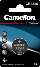 Фото 1/2 Camelion CR2320 BL-1 (CR2320-BP1, батарейка литиевая,3V)