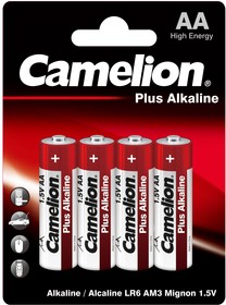 Фото 1/3 Батарейка Camelion LR 6 Plus Alkaline BL-4 (LR6-BP4,1.5В)