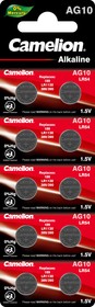 Camelion G10 BL-10 Mercury Free (AG10-BP10(0%Hg), 389A/LR1130/189 батарейка для часов)