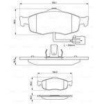 0986424359, Колодки тормозные дисковые передн FORD: COUGAR (EC_) 2.5 ST 200/2.5 ...