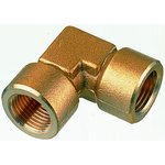 0143 17 17, Brass Pipe Fitting, 90° Threaded Elbow, Female G 3/8in to Female G 3/8in