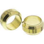 0124 12 00, Brass Pipe Fitting, Straight Compression Compression Olive ...