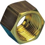 0110 06 00, Brass Pipe Fitting Compression Nut, Female Metric M10 to Female 6mm