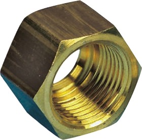 0110 04 00, Brass Pipe Fitting Compression Nut, Female Metric M8 to Female 4mm