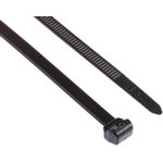 118-05050 T50ROS-PA66HS-BK, Cable Tie, 200mm x 4.6 mm, Black Polyamide 6.6 ...