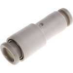 KQ2H04-06A, KQ2 Series Straight Tube-to-Tube Adaptor, Push In 4 mm to Push In 6 ...