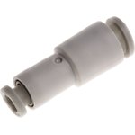 KQ2H04-06A, KQ2 Series Straight Tube-to-Tube Adaptor, Push In 4 mm to Push In 6 ...