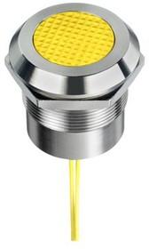 Q25Y5SXXY1AE, LED Indicator Q25 Series, Wire Lead, Fixed, Yellow, AC / DC, 24V