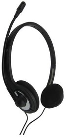 RND 745-00001, Headset with Microphone Mute Option, Stereo, On-Ear, 20kHz, USB, Black