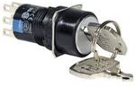 AS6M-2KT2PB, Keylock Switches 16mm Key Switch 2 Position
