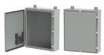 A201206LP, Continuous Hinge Enclosure with Clamps LP Type 12, 20x12x6, Gray, Mild Steel
