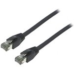 CQ8053S, Patch cord; S/FTP; Cat 8.1; stranded; Cu; LSZH; black; 2m; 26AWG