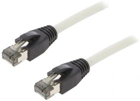 Фото 1/2 CQ8042S, Patch cord; S/FTP; Cat 8.1; stranded; Cu; LSZH; grey; 1.5m; 26AWG