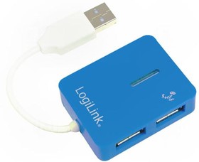 Фото 1/2 UA0136, Хаб USB, USB 1.1,USB 2.0, PnP, синий, Количество портов 4