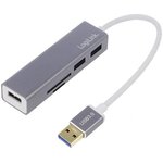 UA0306, Hub USB; microSD,SD,USB A socket,USB A plug; USB 3.0; 5Gbps