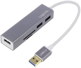 Фото 1/2 UA0306, Hub USB; microSD,SD,USB A socket,USB A plug; USB 3.0; 5Gbps