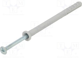 050353, Пластиковый анкер; with screw; 6x80; zinc-plated steel; N; 50pcs; 6мм