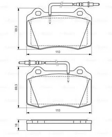 0986424658, Колодки тормозные дисковые PEUGEOT: 406 купе (8C) 2.2 HDI/3.0 V6/3.0 V6 24V 97-04