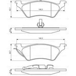 0986424816, Колодки тормозные дисковые задн CHRYSLER: VOYAGER IV (RG ...