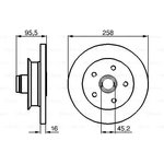 0986478224, Диск тормозной VW: TRANSPORTER III c бортовой платформой/ходовая ...