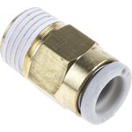 KQ2H06-01AS, KQ2 Series Straight Threaded Adaptor, R 1/8 Male to Push In 6 mm ...