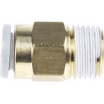 KQ2H06-01AS, KQ2 Series Straight Threaded Adaptor, R 1/8 Male to Push In 6 mm ...