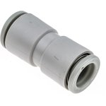 KQ2H08-00A, KQ2 Series Straight Tube-to-Tube Adaptor, Push In 8 mm to Push In 8 ...