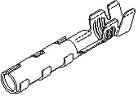 Фото 1/2 02-08-1102, Claspcon Series Female Crimp Terminal, 24AWG Min, 16AWG Max