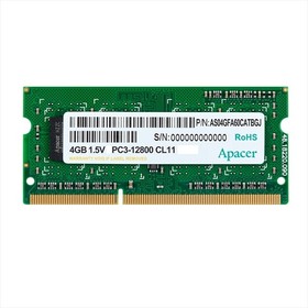 Фото 1/3 Apacer DDR3 SODIMM 4GB DS.04G2K.KAM PC3-12800, 1600MHz
