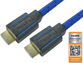 CDLPREM-02B, 4K @ 60Hz Premium Certified V2.0 B Male HDMI to Male HDMI Cable, 1.8m