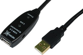 USB2-REP15, USB 2.0 Cable, Male USB A to Female USB A USB Extension Cable, 15m