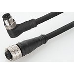 1200070509, 4 way M12 to M12 Sensor Actuator Cable, 1m