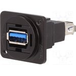 CP30205NM3B, Соединитель; гнездо USB A,с обеих сторон; FT; USB 3.0; металл