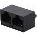 RJJU88242E1V004, Гнездо, RJ45, PIN: 8, Кат: 5, Конф: 8p8c, THT, угловой