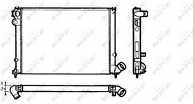 58076, Радиатор охлаждения PEUGEOT 406 96-04,