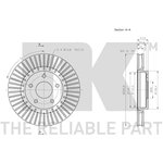 312272, 312272NK_диск переднего тормоза! с покрыт.\Nissan Qashqai I J10E  ...