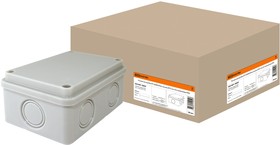 Распаячная коробка ОП 120х80х50мм, крышка, IP55, 6 вх., без гермовводов Упак. (30 шт.) TDM