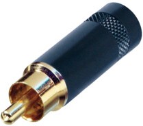 Rean NYS352BG кабельный разъём RCA male, черненый корпус, золоченые контакты, на кабель ø до 7.2мм
